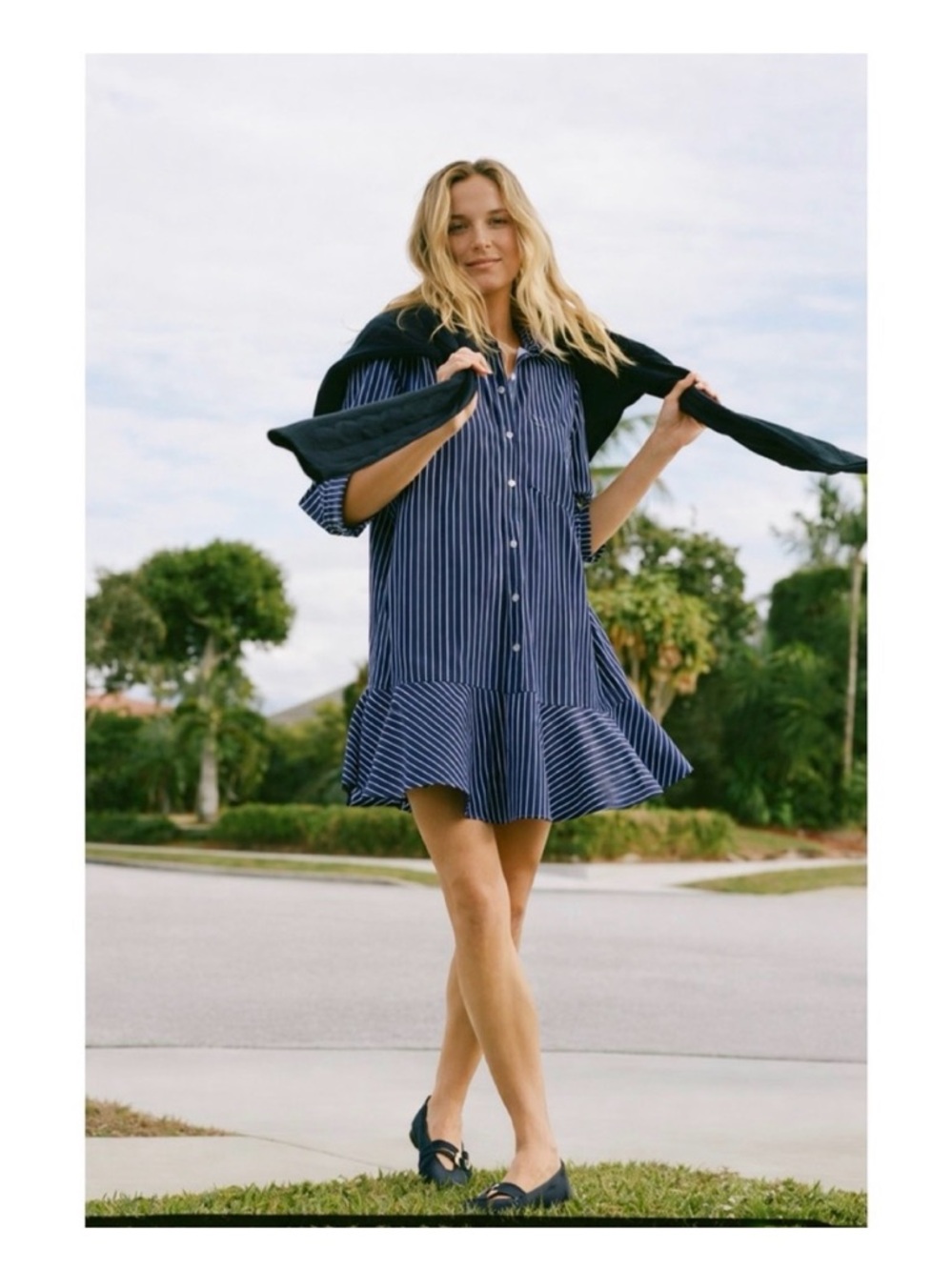 Tuckernuck Blue Stripe Callahan Shirt Dress Blue White Dress Women’s Size XS NEW